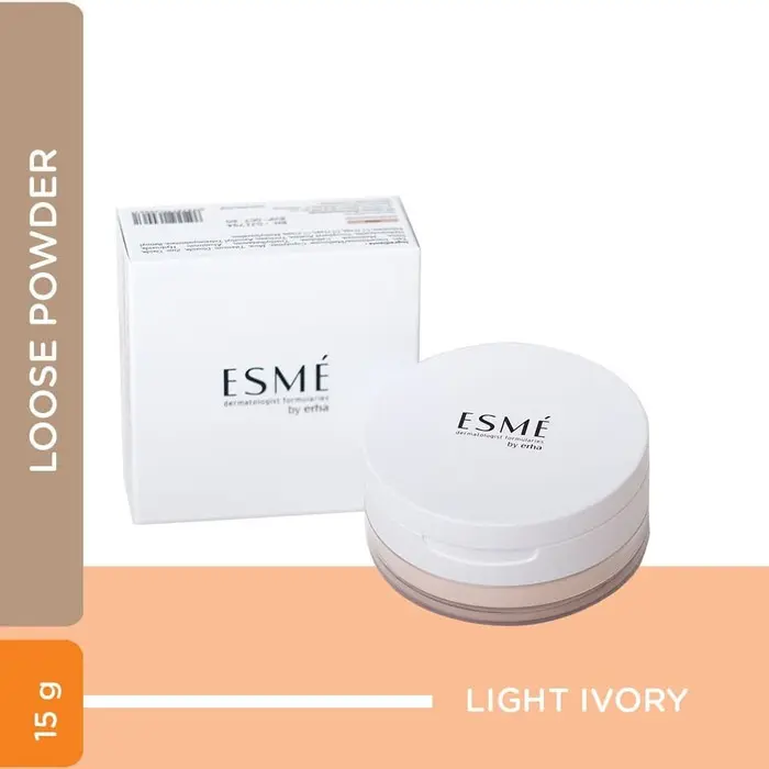 ERHA ESME Bedak Wajah Tabur True Matte - Semua Jenis Kulit Powder Kuning 4