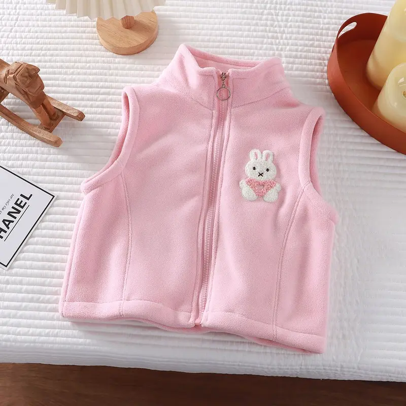 Áo Vest Trẻ Em, HK, Bộ Sưu Tập Thu Đông 2024, Áo Gi-lê Lông Cừu Olympic, Dành Cho Bé Trai Và Bé Gái, Áo Mặc Bên Ngoài Giữ Nhiệt, Mềm Mại Và Thoải Mái, Kiểu Áo Cardigan 3