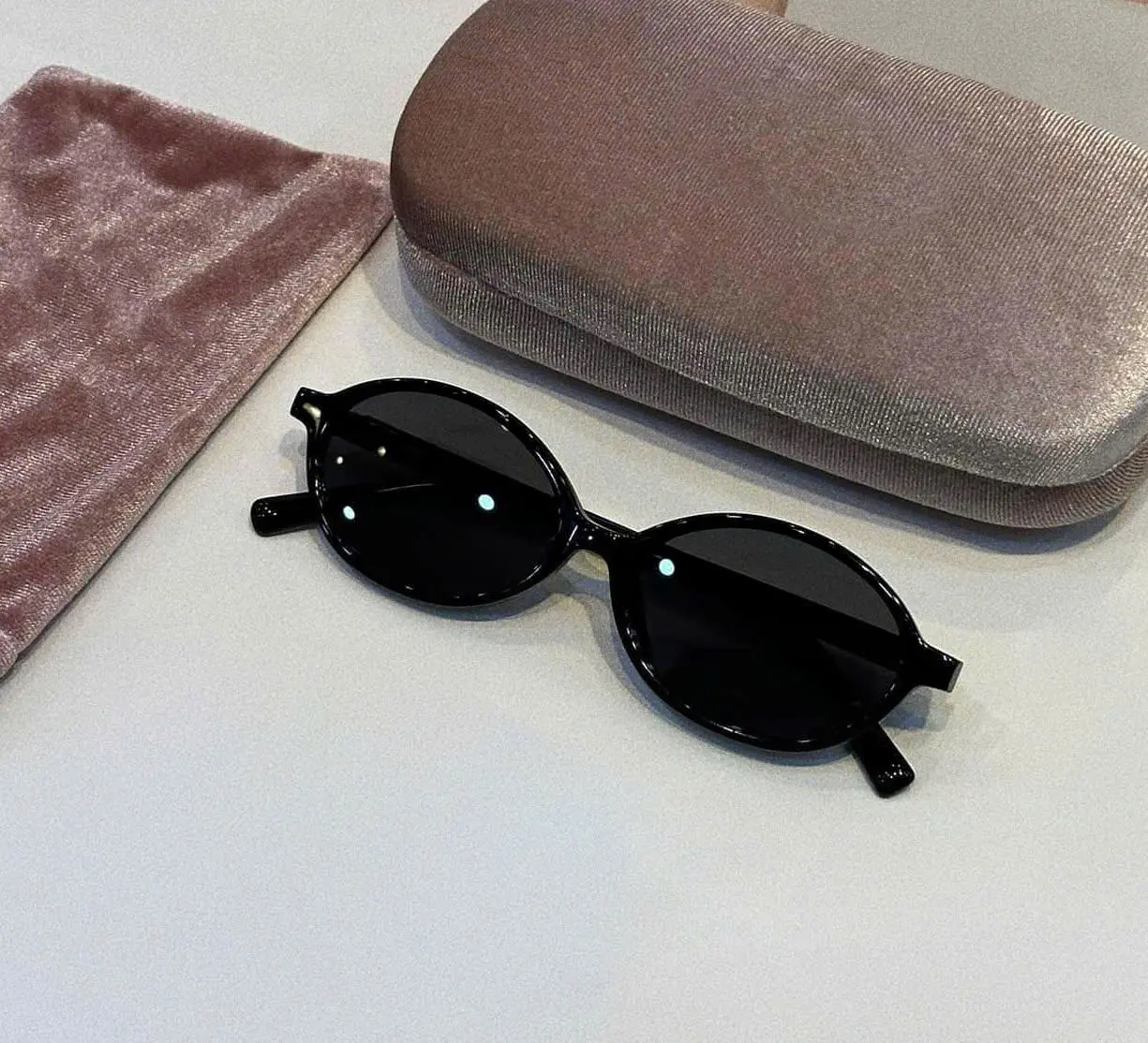 B20 Mắt Kính Râm Women Style Quý Cô Tròng Kính Mắt Chống Nắng Gọng Kính Mát Cổ Điển Bầu Dục Oval Thời Trang