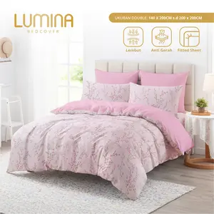 Lumina Bedcover - Sprei & Bedcover Set Pink Harmony Mix BabyPink - Ukuran Lengkap 140x200/180x200/160x200/200x200