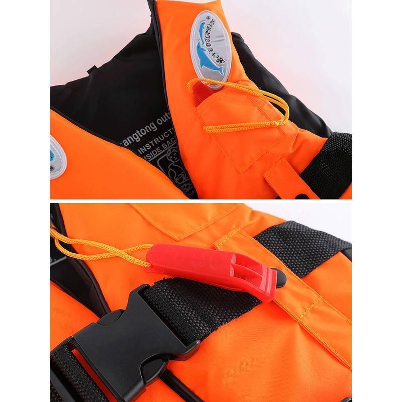 JiiiJiii High buoyancy adult life jacket Children life vest Thickened neoprene fabric Life jackets Outdoor aquatic emergency products Surfing, rafting, swimming, boating equipment 6