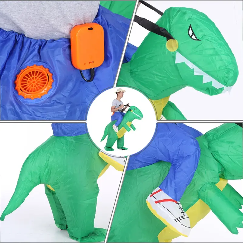Kostum Dinosaurus Anak Dewasa Kostum Dino Pesta Unik Cosplay Ultah Lucu Badut Angin Inflatable 6