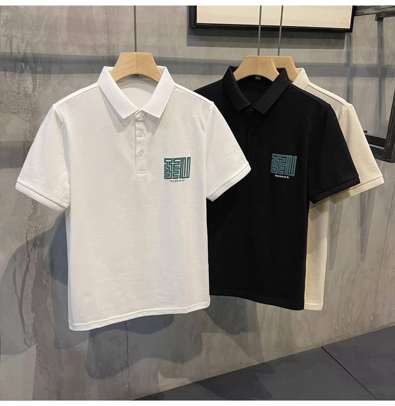 Product Introduction of Áo Polo ngắn Tay Có Cổ, Thương Hiệu Thời Trang Nam, Phong Cách Mùa Hè Hàn Quốc, Áo Thun Mỏng Vừa Vặn, Hàng Mới Về 2025, Áo Thun Dễ Phối Đồ Menswear Shirt 6