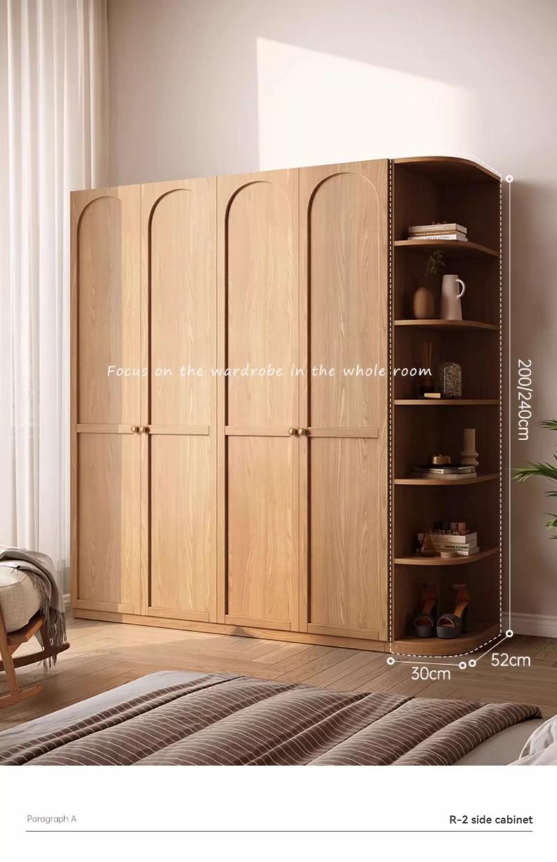 Product Introduction of [showroom] Modern simple retro a door to the top of the wardrobe home bedroom small flat door storage locker large wardrobe 33