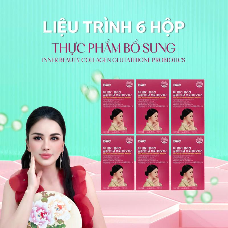 [Liệu trình 6 hộp] Thực phẩm bổ sung Inner Beauty Collagen Glutathione Probiotics