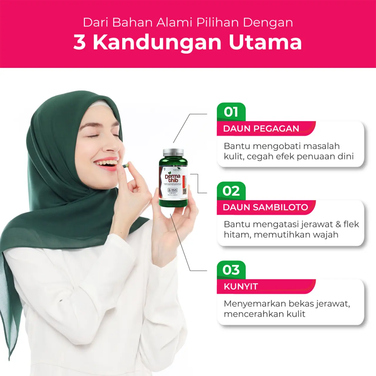 PAKET GLOW SKIN] - DERMATHIB Suplemen Jerawat Isi 30 + Collagen Drink Plus  Glutathione Mencerahkan Memutihkan Kulit - Shop | Tokopedia