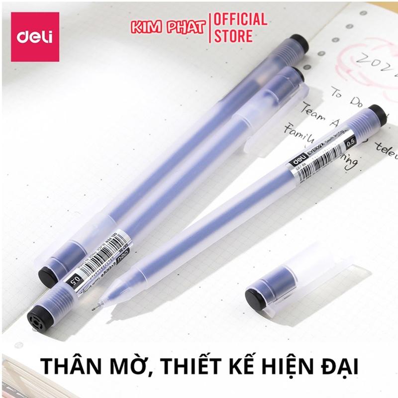 Set 05 Chiếc Bút Gel Thân Mờ Deli G67 Ngòi 0.5mm Nhanh Khô Êm Trơn