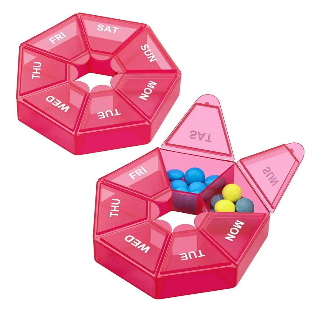 7 Days Pill Medicine Box Home Weekly Tablet Holder Storage Organizer Container Case Pill Box Splitters Pill Case Organizer