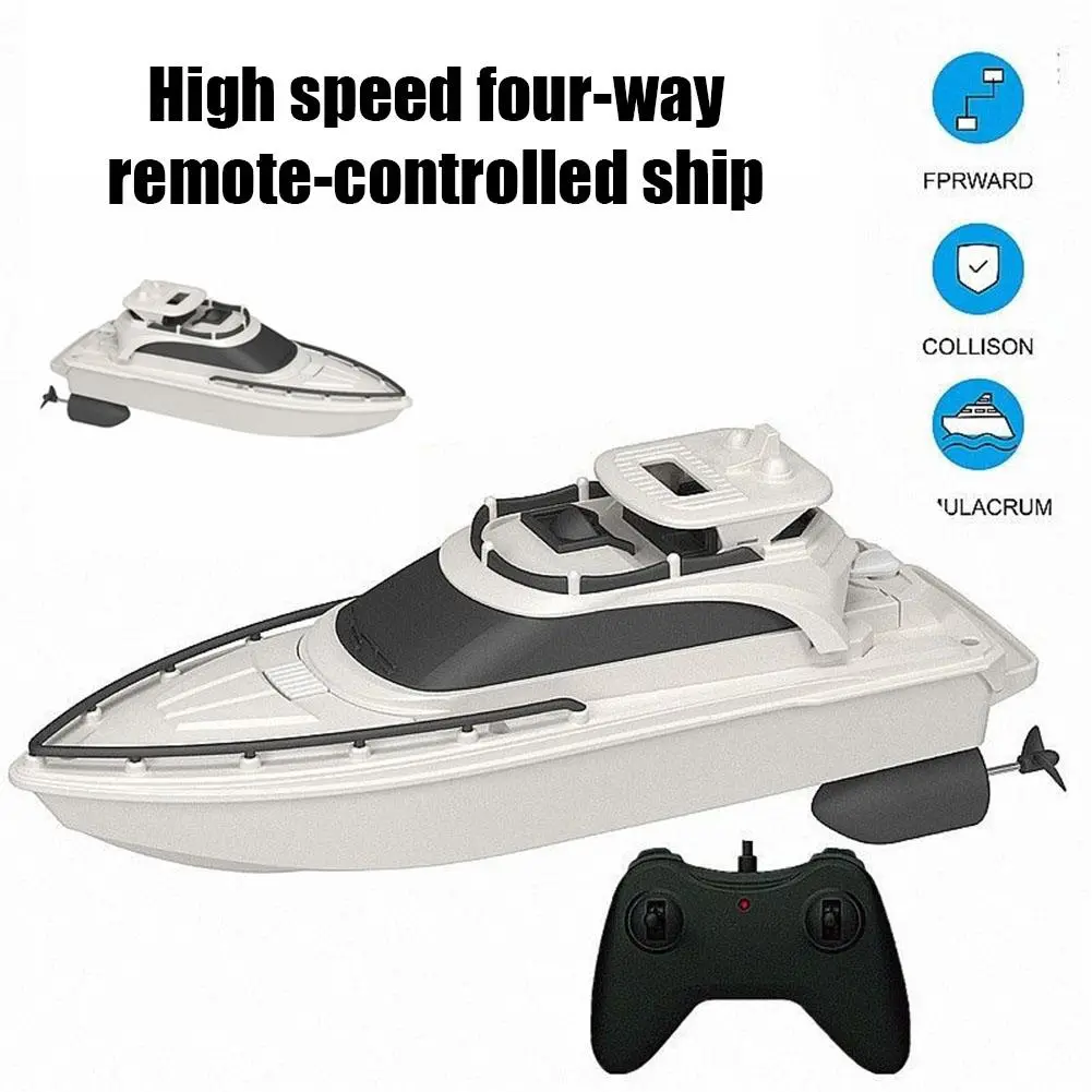 1Pcs High Speed Batteries Remote Control Boat For Kids Toys Remote Boat Birthday Gift O3J9