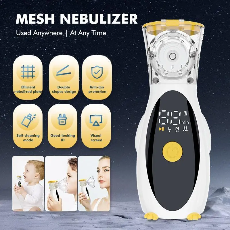 Portable Handheld Nebulizer, USB Rechargeable Atomizer with Accessories, Effective Relief for Breathing Problems, Body Care Product 2