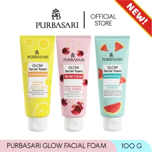 [Beli banyak Lebih Hemat] Purbasari Glow Facial Foam Extract Kusam