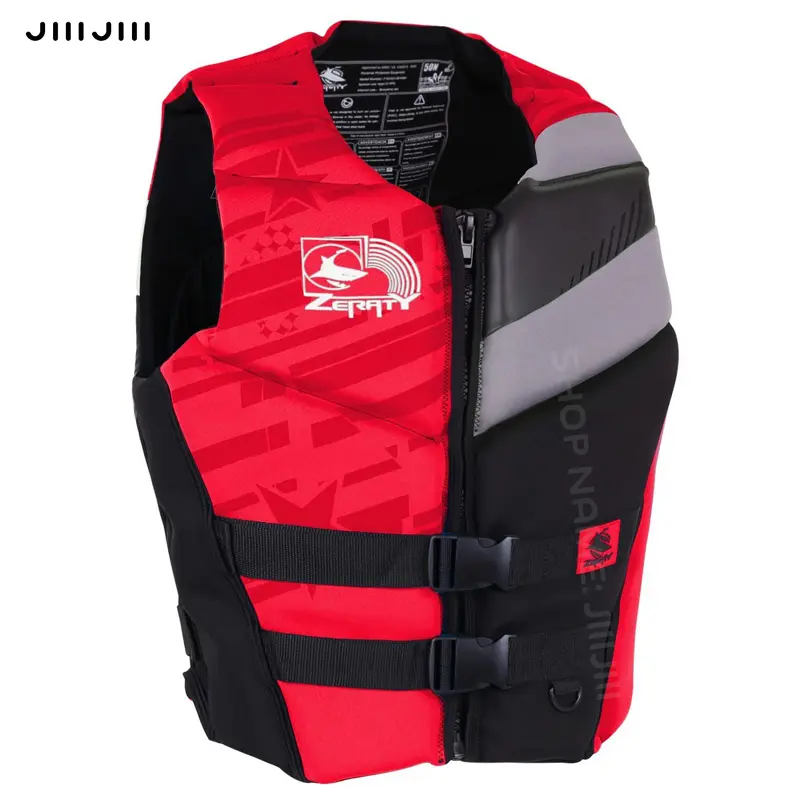 JIIIJIII Professional large buoyancy life jacket Adult life vest is lightweight and comfortable Outdoor sporting goods Suitable for surfing, motor boating, boating