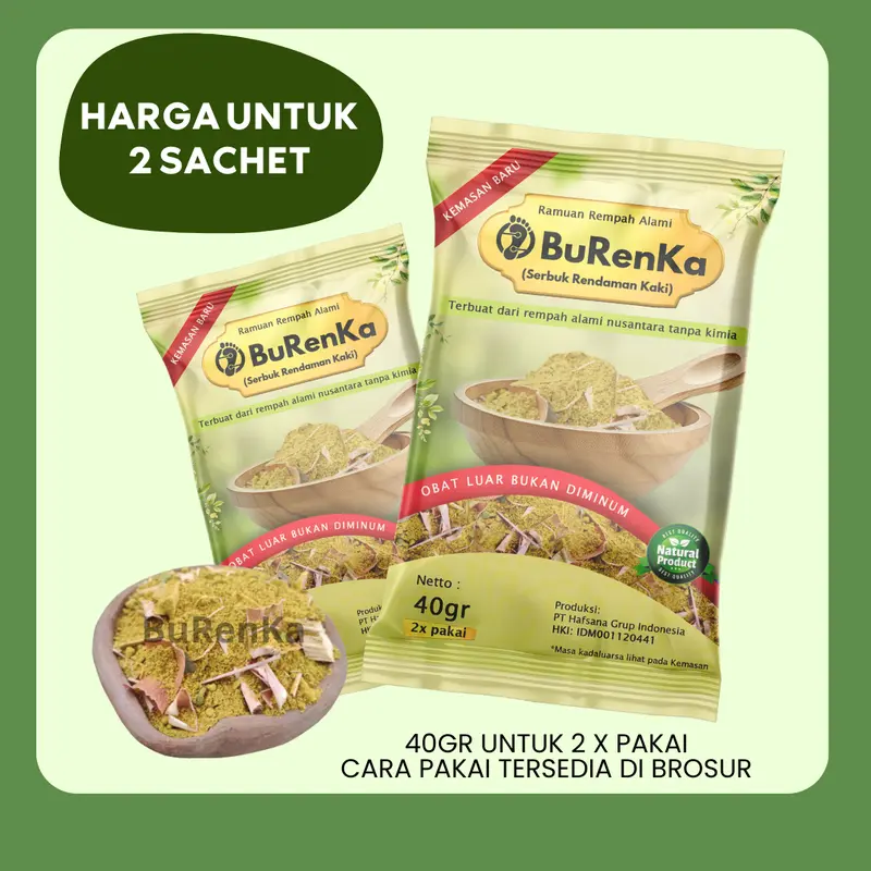 SERBUK BURENKA RENDAMAN KAKI TANGAN ISI 2 SACHET 2
