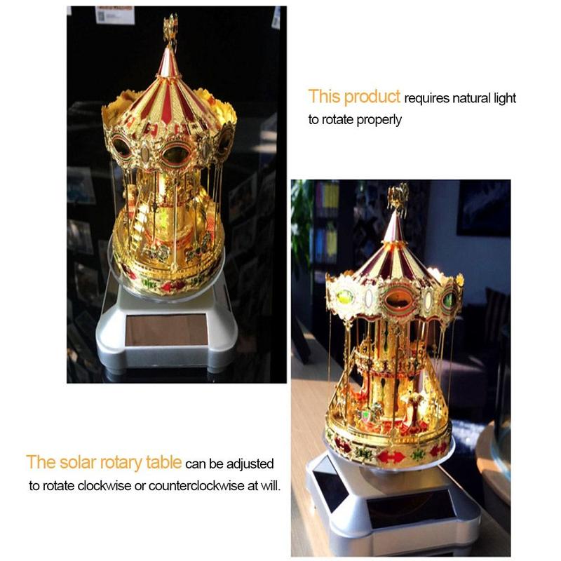 Product Introduction of Mini 360° Turntable Automatic Rotating Watch Holder Display Stand Display Stand Solar  Display Stand Light Organiser 13