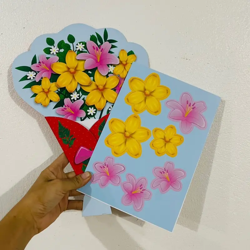 Set 10 thiệp dán 3D handmade tặng Bà mẹ cô giao ngày mùng 8 tháng 3 3