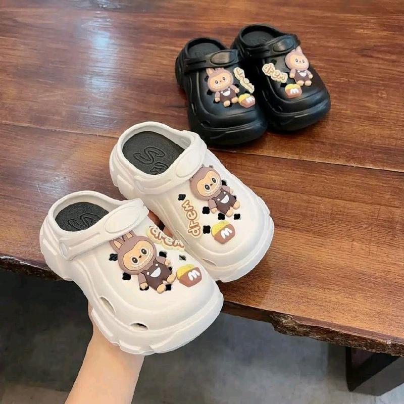 Dép Sục Bé Gái LABUBU- Giày Sục Quai Hậu Cho Bé Gái Trẻ Em Chống Trơn Trượt sục nâu LABUBU