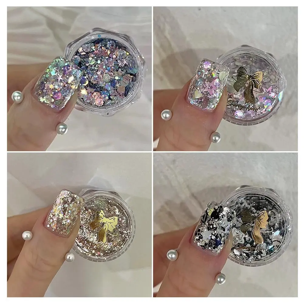 1Box Nail Magic Mirror Sequins Mica Rock Flakes Candy Nail Art Nail Decoration DIY Nail Enthusiasts And Manicurists