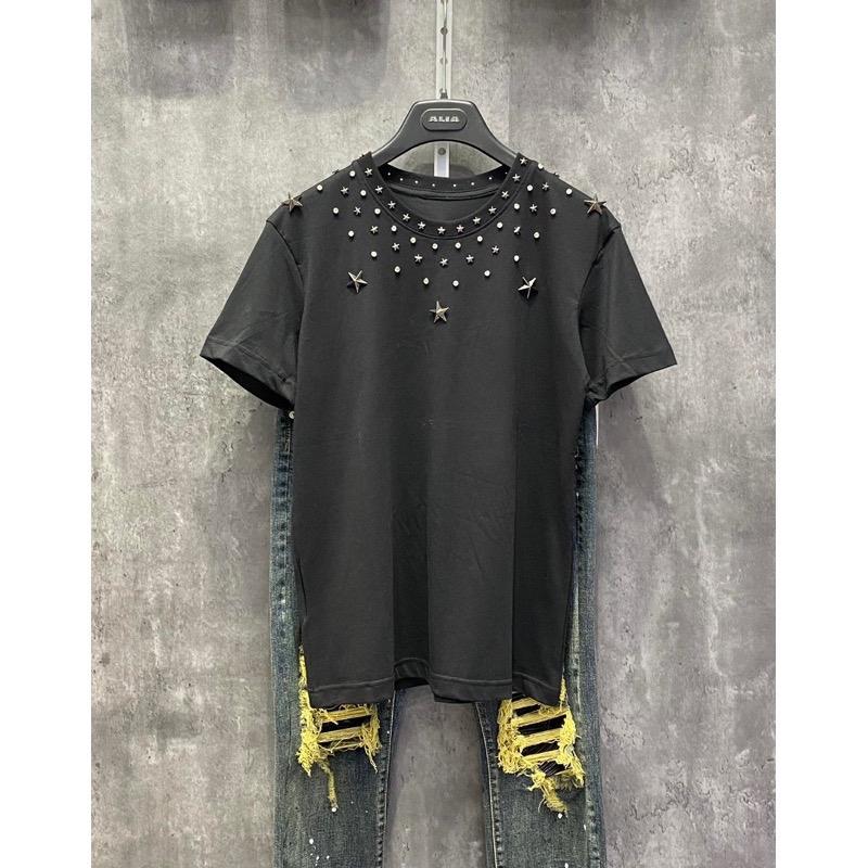 Áo phông nam nữ hoạ tiết gắn sao chữ thêu Hótt New Jacket.