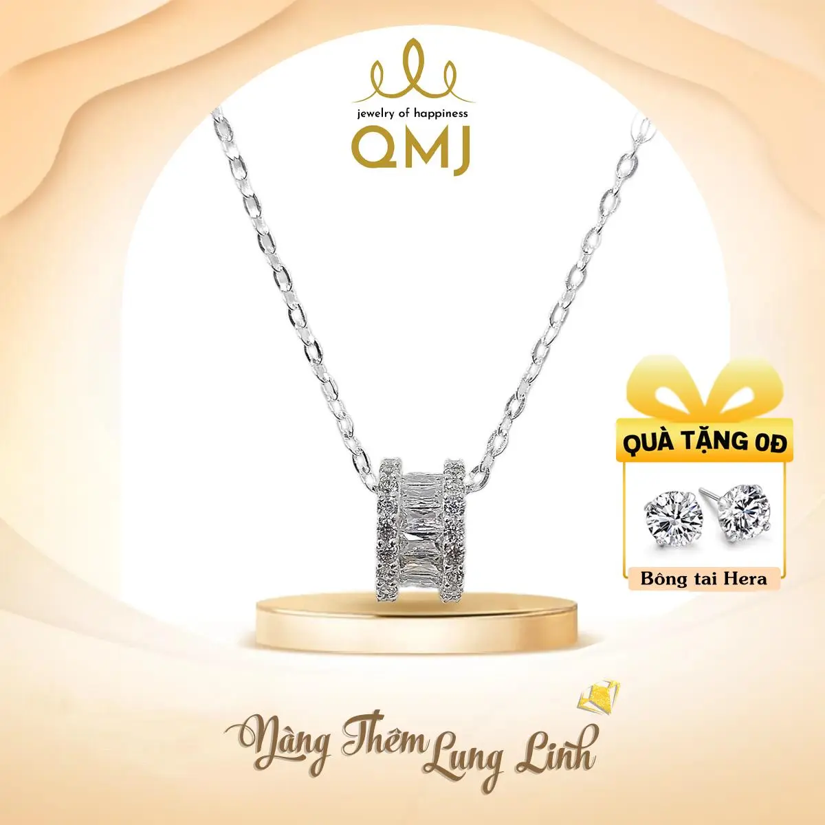 [MUA 1 TẶNG 1]QMJ STORE - NT272 Dây chuyền NỮ THẦN thời trang phụ kiện trang sức bạc 925 cao cấp(MÀU BẠC TRẮNG SANG - không xi kim)