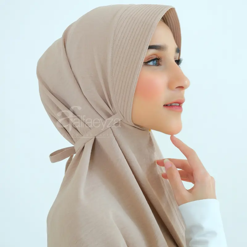 alfaeyza - Hijab Bergo Maryam Pad Tali Cringkle Airflow PREMIUM Size XL Nyaman 4