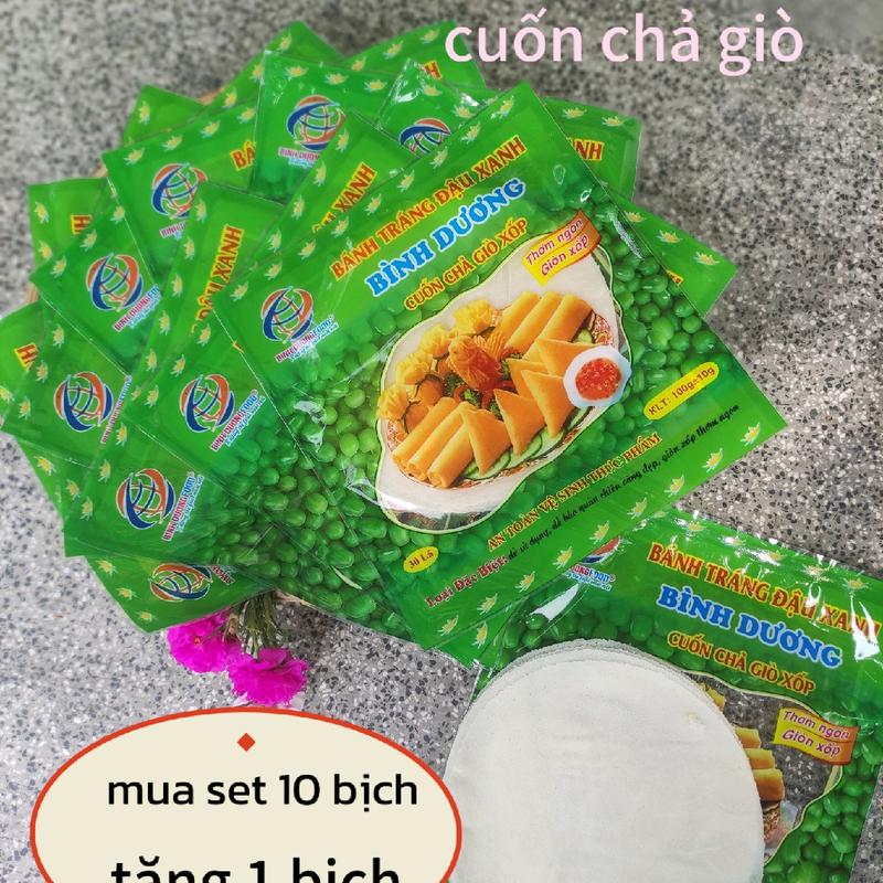mua set 10 bịch bánh bò bía đậu xanh cuốn chả giò ( tặng thêm 1 bịch) Food