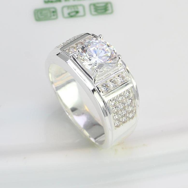 Nhẫn bạc 925 nam đính đá khắc tên NNA0301 - Trang Sức TNJ