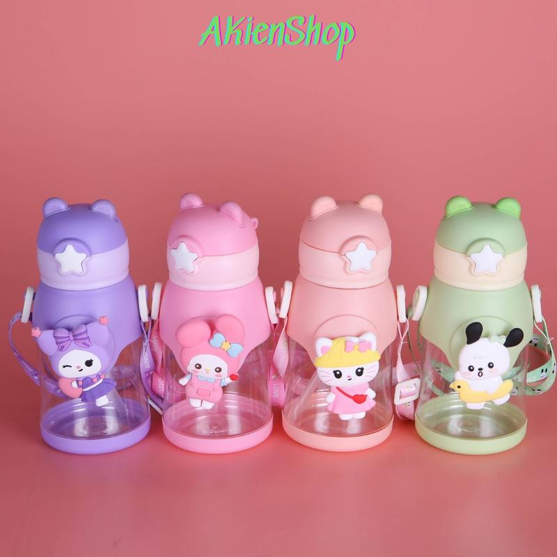 Bình Nước Melody, Kuromi, Kitty 600ml Đáng Yêu Bé Thích Mê 1