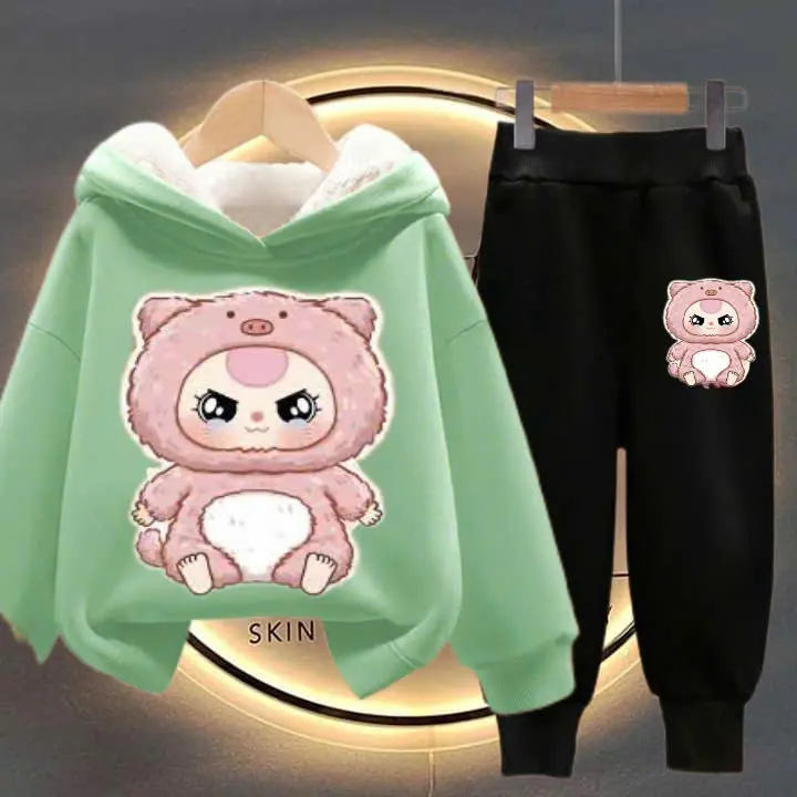Bộ nỉ thu đông LABUBU cho bé 8-30kg mẫu UNISEX dày dặn ấm áp 8