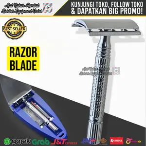 Razor / Pisau Cukur Model Jadul Isi Ulang Silet Rimei Jenggot Steel