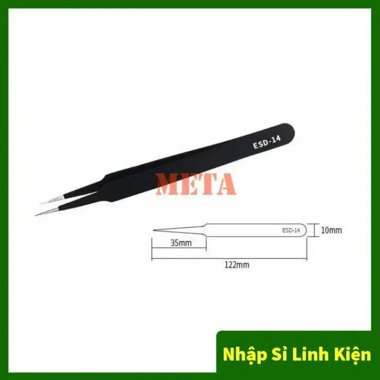 Bộ 6 Nhíp chuyên dụng cho dân làm móng, nhặt lông yến, nhíp gắp đá nail, gắp linh kiện điện tử 5