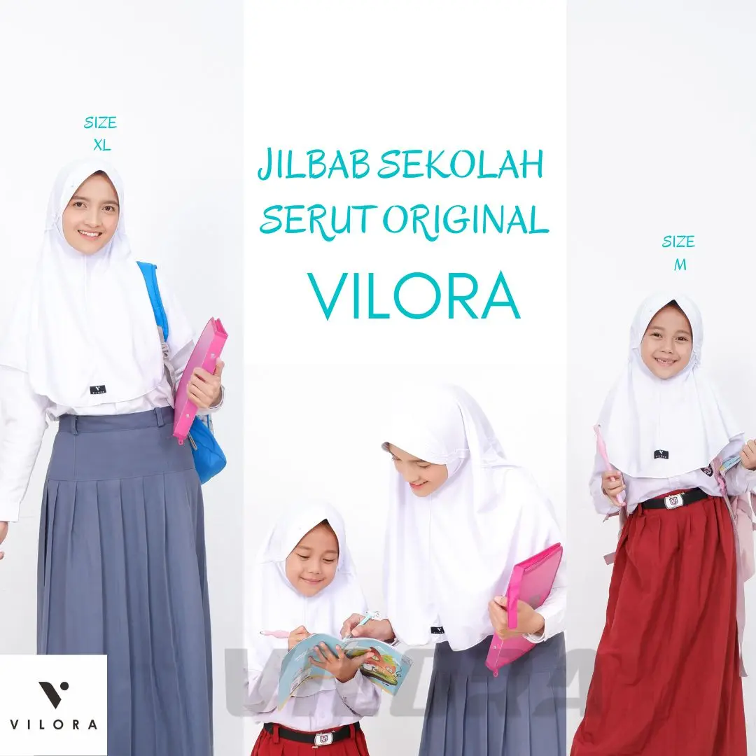 Vilora Jilbab Instan Kerudung sekolah smp sma sd