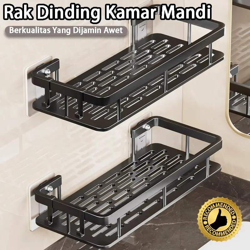 Rak Dinding Tempat Sabun Rak Sudut Estetik Kamar Mandi Tempat Sabun Toilet Minimalis Serbaguna ABS Berkualitas