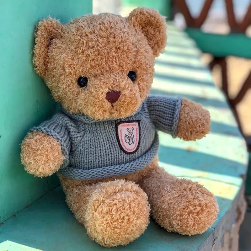 Thú bông gấu Teddy Couple Mặc Áo Len  Cặp Làm Quà Tặng Thú Nhồi Bông Toy Đồ Chơi Phát Nhạc 6