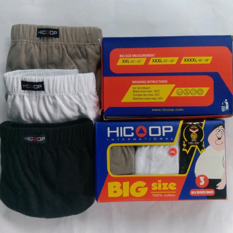 pria big size jumbo isi 3pcs size 2XL 3XL 4XL   Pria Polos Boxer 1
