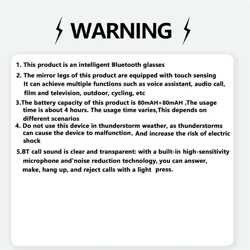 Fashionable Music Glasses with Intelligent Touch Control, Bluetooth-compatible Wireless Smart Glasses, Waterproof Anti-Blue Light Glasses for Men & Women 2