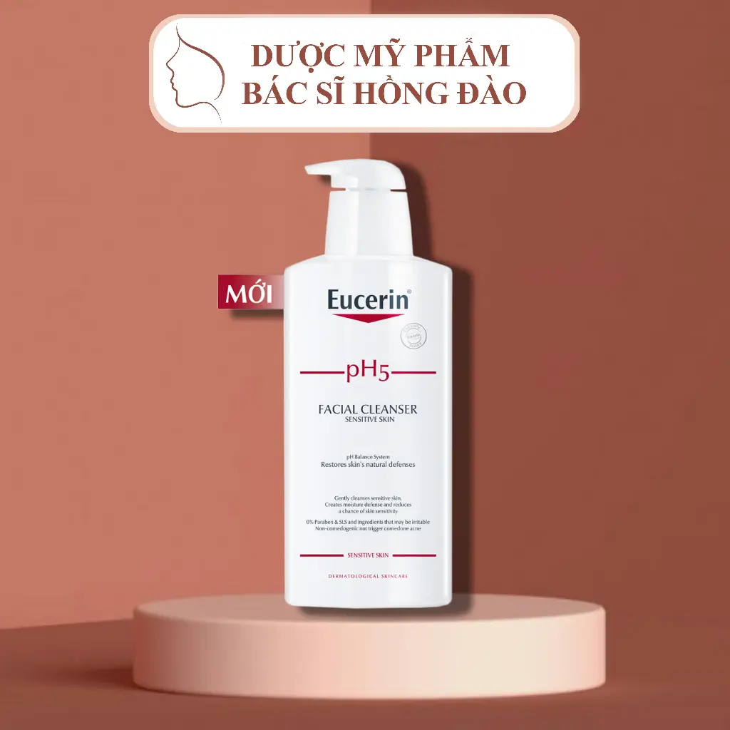 [HÀNG CHÍNH HÃNG] Sữa Rửa Mặt Eucerin PH5 Cho Da Nhạy Cảm 400ml - Facial Cleanser Sensitive - BS HỒNG ĐÀO