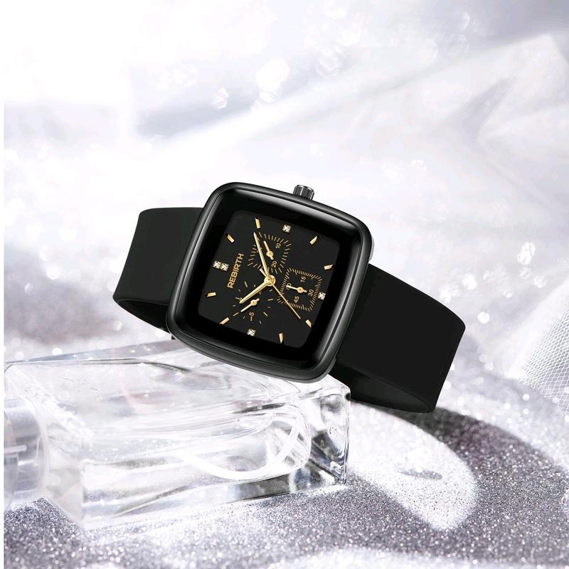 Jam Tangan Cewe Korea Analog Strap Rubber Jam Cewe Fashion Crono Silikon 1