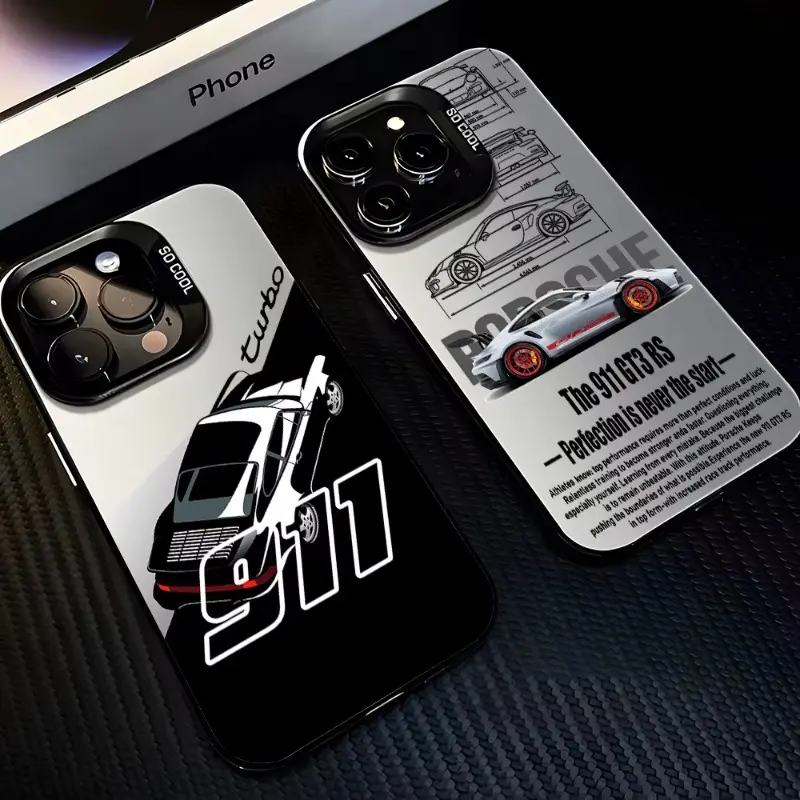 Ốp Điện Thoại Thể Thao GT3-RS, Dành Cho iPhone 16, 15, 14, 13, 12, 11, mini, Pro Max, X, XR, XSMAX, 8, 7 Plus, Chống Rơi, Lưng Lì, Supercar-9110, Vỏ Bảo Vệ