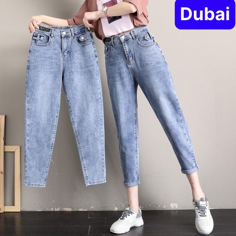 QUẦN JEAN BAGGY NỮ CẠP CHUN LƯNG THUN HOT 2023 - DUBAI FASHION Pants