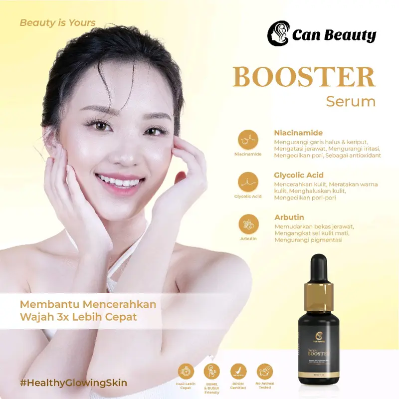 (FREE GIFT) Can Beauty SERUM BOOSTER , BPOM , HALAL (100% ori) Skincare CanBe El laris 1