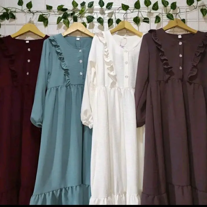 Gamis Isabel anak/ GAMIS MUSLIM ANAK/gamis cringkle/gamis anak kekinian polos