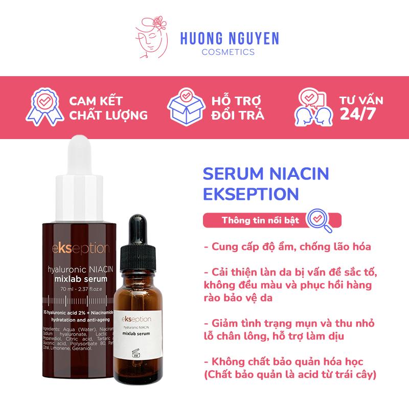  Serum Giảm Mụn & Giảm Thâm Nám Nếp Nhăn Ekseption Hyaluronic Niacin Mixlab 75ml Làm Đẹp Da Skincare 