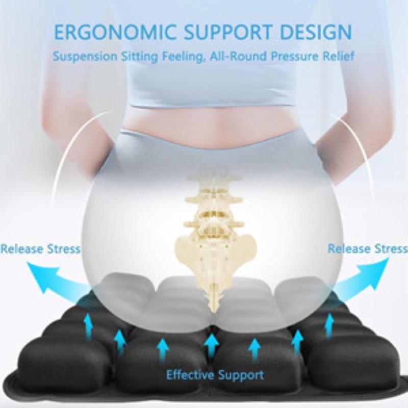 Product Introduction of New Inflatable Travel Cushion Anti-Slip Breathable 3D Air Cell Seat Cushion Comfortable Portable Travel Seat Cushion Office Chair 18