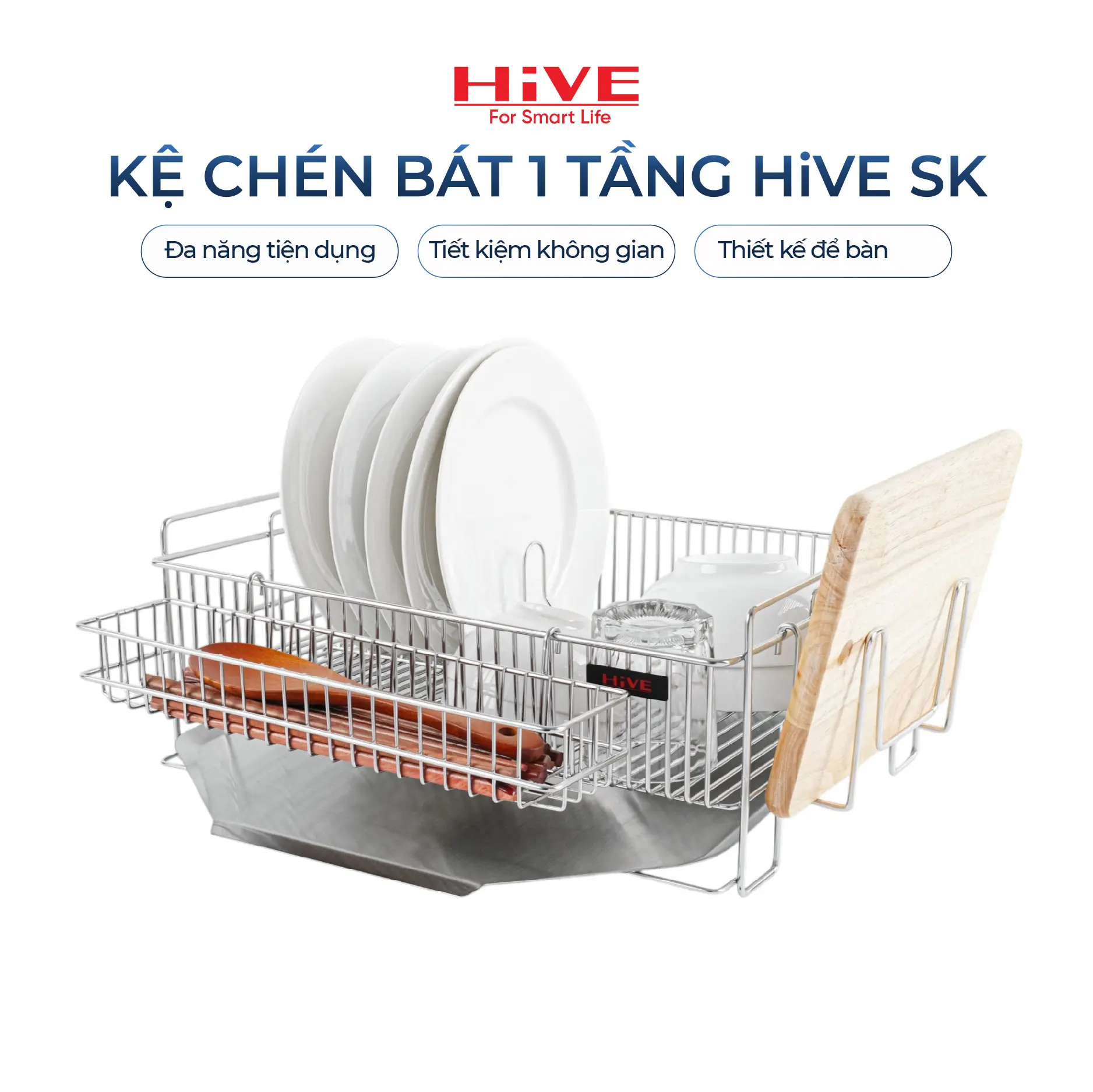 Giá úp chén bát HiVE SK 1 tầng (SK-DISH RACK 1)
