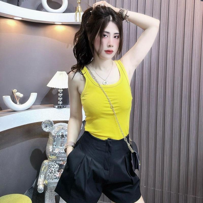 Áo thun 3 lỗ nữ 2 dây form ôm body co giãn 4 chiều Top Women 1