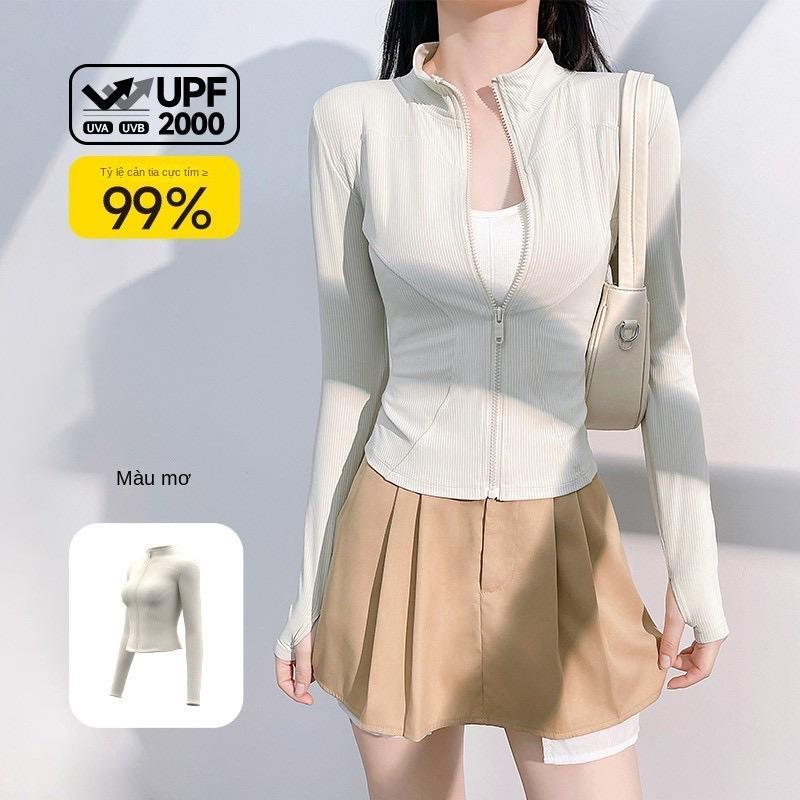Product Introduction of [Form Nhỏ - Tăng size] [36-65kg] Áo Khoác Nữ Tập Gym, Yoga. Áo Khoác Thun Gân QC [TT21-Gân Tăm]. Áo Khoác Nữ Ôm Body Mẫu Mới [ Đồng ] Sport Chạy Bộ 28
