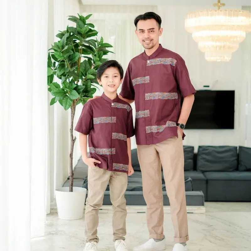 Althaff Azmi Series Koko Couple Bordir ayah dan anak lengan pendek 6
