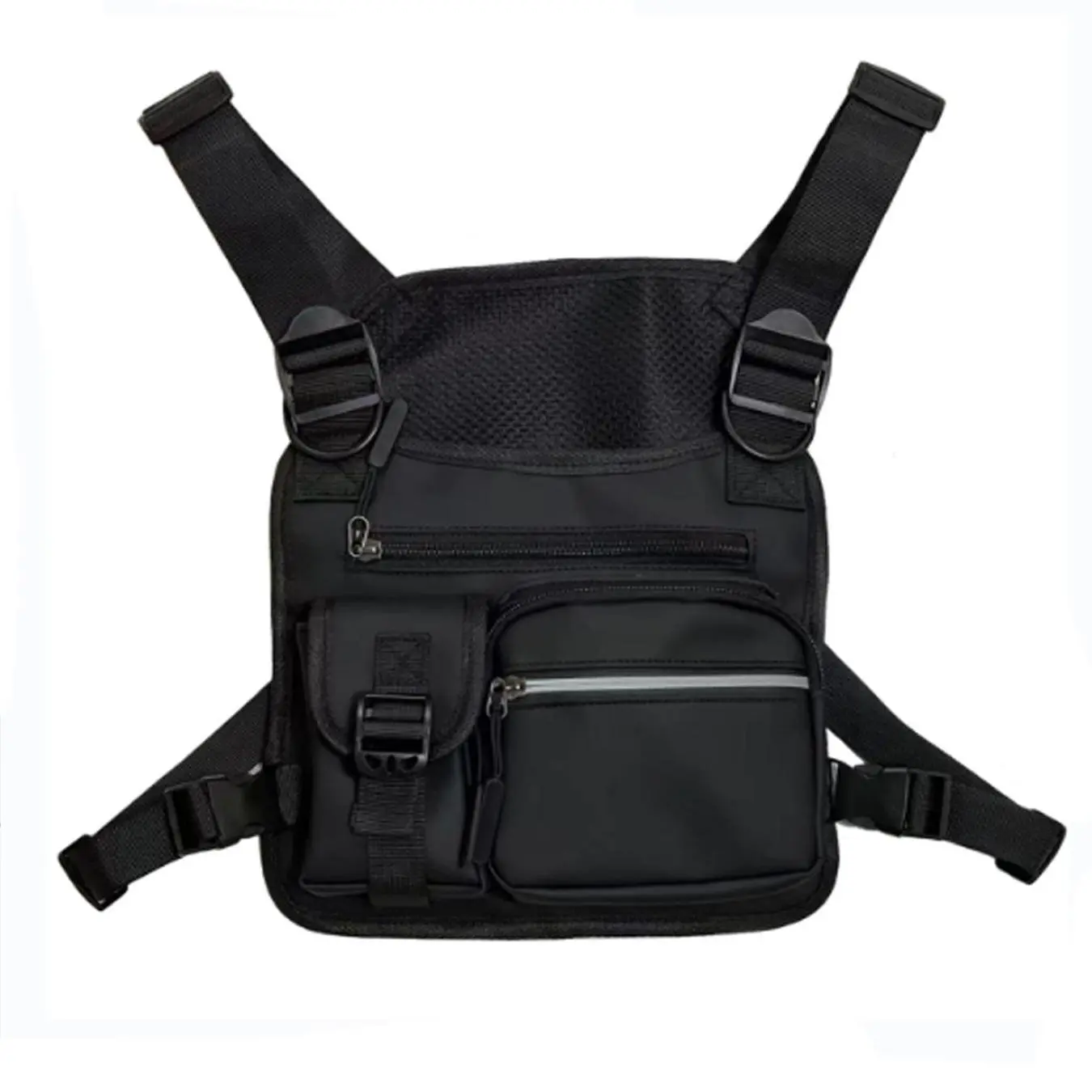 Adjustable Zipper Multi-functional Nylon Chest Bag, Sporty Vest Bag for Tennis Pickleball Outdoor Hiking Cycling Workouts, Activewear, Summer Sport & Outdoor Accessories, Gym Bag, Gear