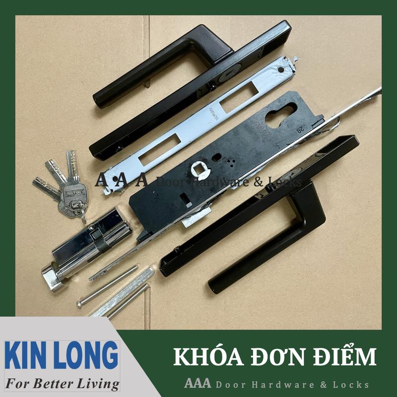 Khoá tay gạt KINLONG dùng cho cửa nhôm XingFa 1 cánh (đơn điểm) ĐEN/TRẮNG/XÁM