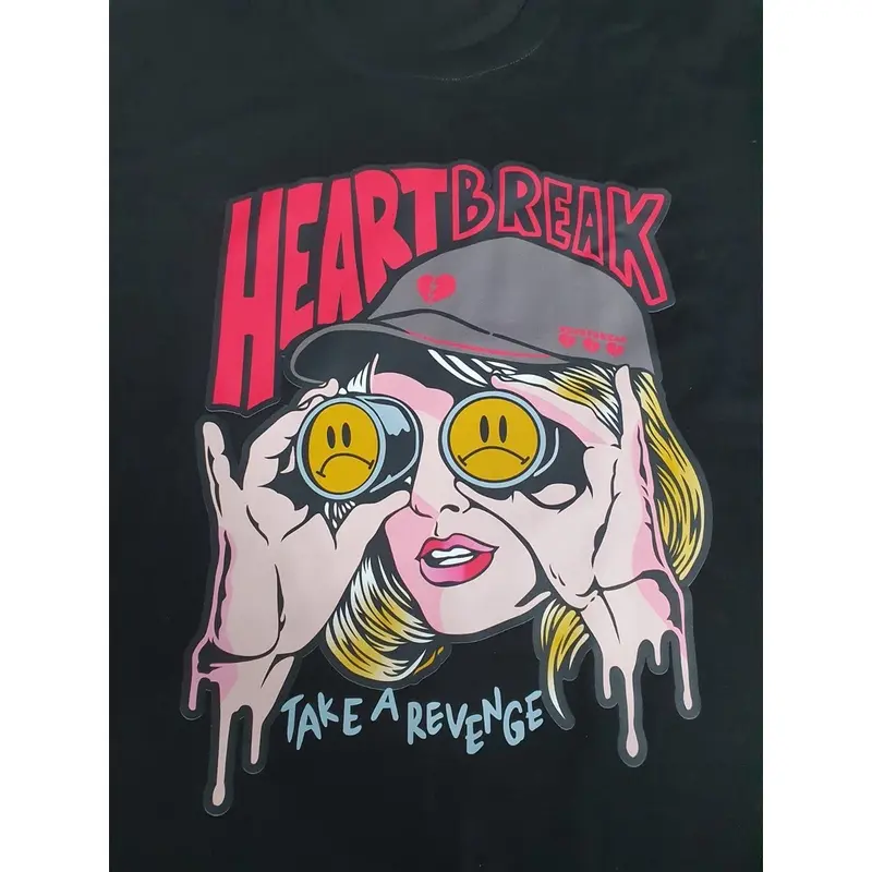Tshirt Kaos Heart Break Girl Atasan Baju Cewek Motif Wanita Katun 2